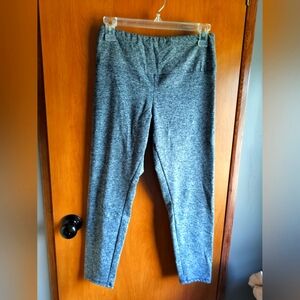 2 PAIRS! Zobha Heathered Gray And Black Ankle Length Leggings Women's L